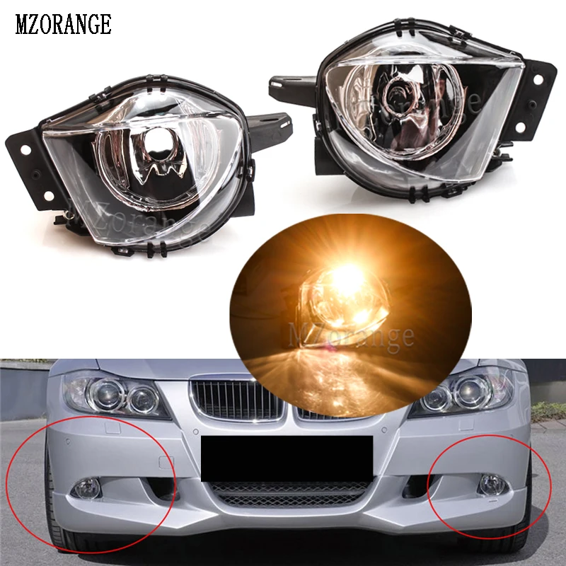 

MZORANGE H11 Halogen Lamp Clear Fog Lights For BMW 2005-2008 E90 E91 325/328/335 Sedan Driving Front Bumper Lamps Pre Facelift