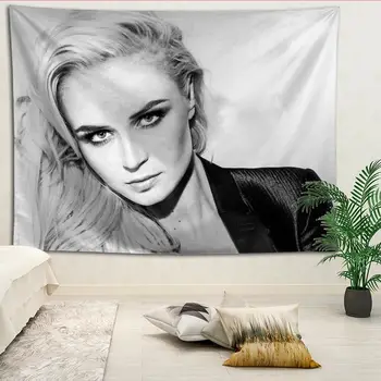 

Polina Gagarina wall decor tapestry layout room painting background wall decoration bedcloth tapestries custom logo