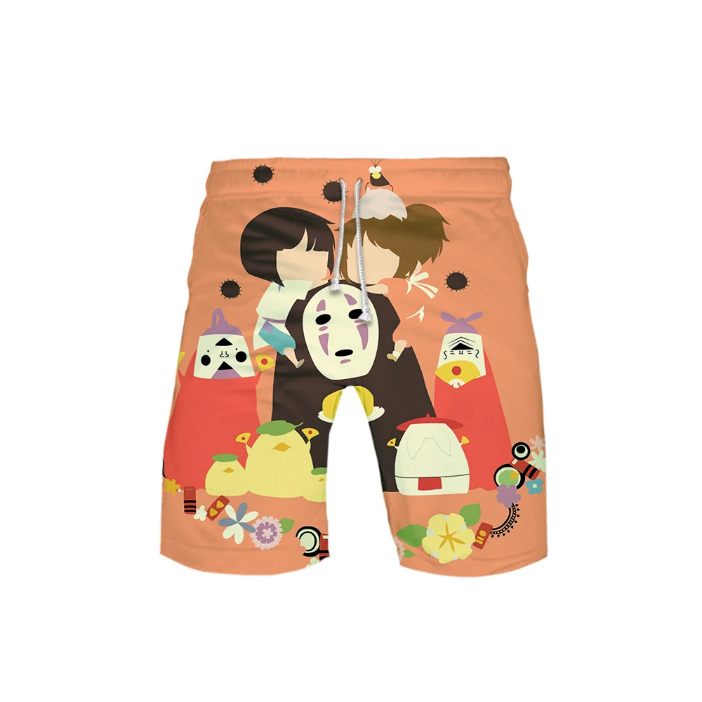 Miyazaki Hayao Унесенные спиром аниме фильм Огино чихиро 3D летние мужские модные трендовые шорты популярные повседневные летние шорты