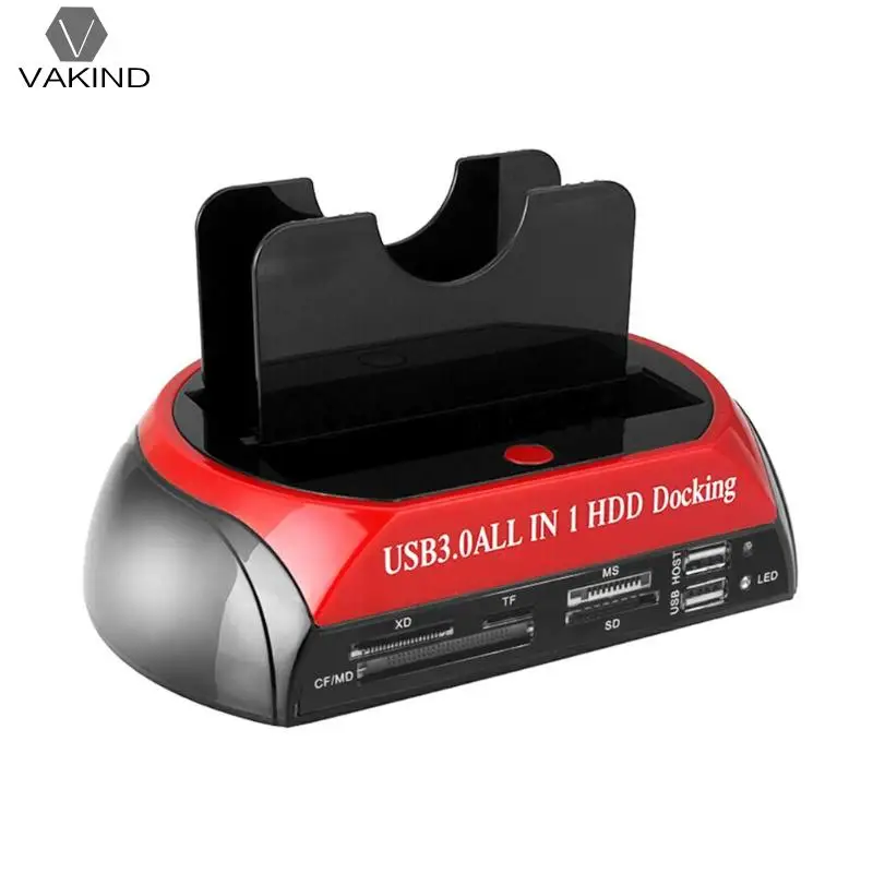 

HDD Docking Station 2.5inch 3.5inch IDE SATA Hard Disk Drive w/Card Reader Multi-function US Standard