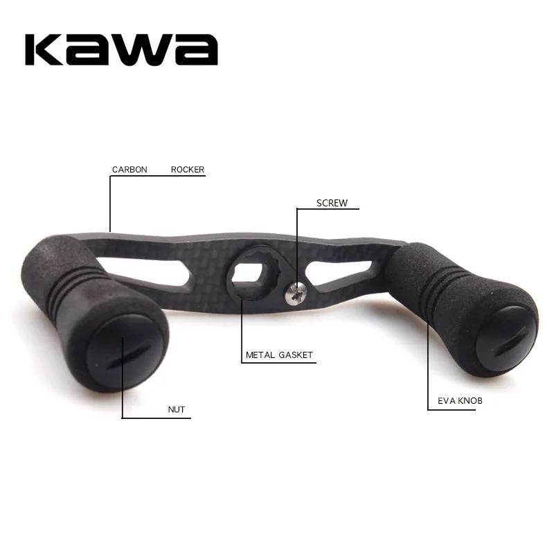 KAWA Рыболовная катушка ручка из углеродного волокна для Shimano Daiwa Abu baitcasing Eva ручка отверстие размер 7*4/8*5 мм Длина 93 мм