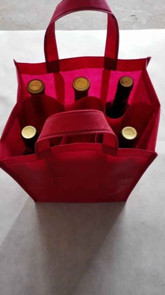 6 bottles wine bag