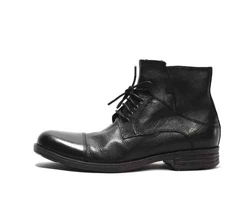Мужские осенне-зимние Ботинки martin Мужские ботинки в стиле ретро на молнии с круглым носком Мужская обувь в британском стиле - Цвет: as pic
