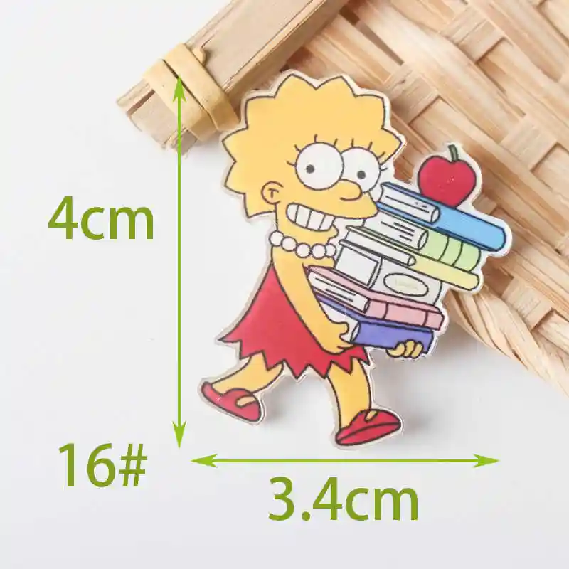 1 Psシンプソンズ漫画バッジアイコンピンアクリルバッジバッジ衣料用かわいいブローチpvcブローチ布とバッグz77 バッジ Aliexpress