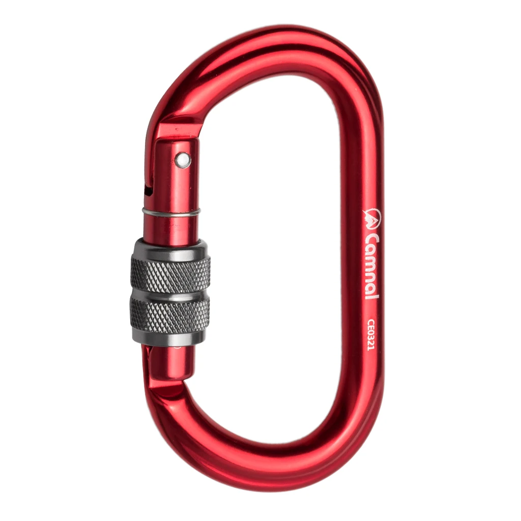 Perfeclan Rock Screw Gate Auto Locking Carabiner Climbing Safety D Type Hook Aluminum Auto Lock Screwgate D Carabiner