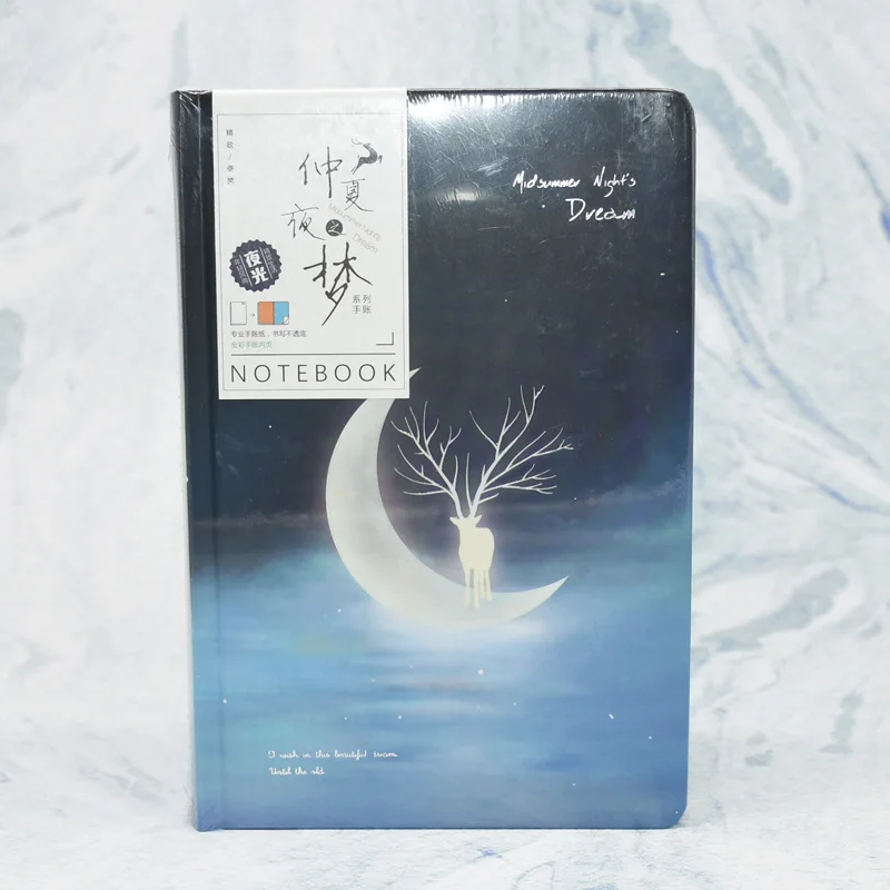 1 Pcs Full Color Mão pintado Capa Dura Notebook Midsummer Sonho Noite Luminosa Veados Criativo Mão Conta Este Diário 3 Cheap Cadernos