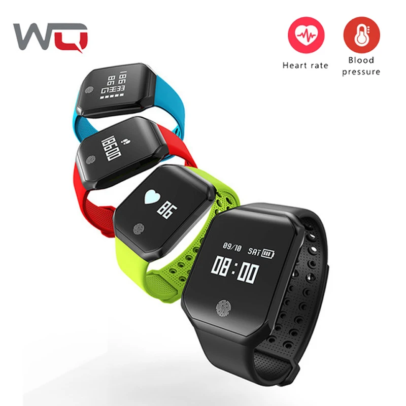 WQ Z66 Blood Watch 0.95 OLED Smart Bracelet Heart Rate Monitor Sleep Fitness Band MSM Reminder Intelligent Wristband | Электроника