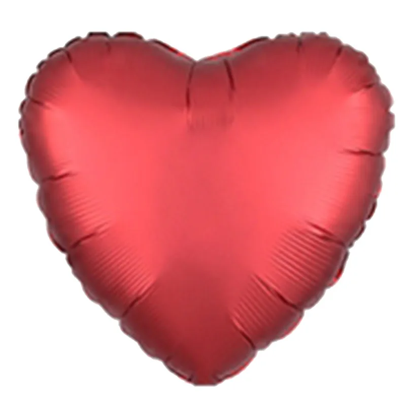 10 шт 18 дюймов хромированный металлический шар Сердце Звезда Круглый матовый Гелиевый шар принадлежности для украшения свадебной вечеринки день рождения шары душ - Цвет: Heart Red