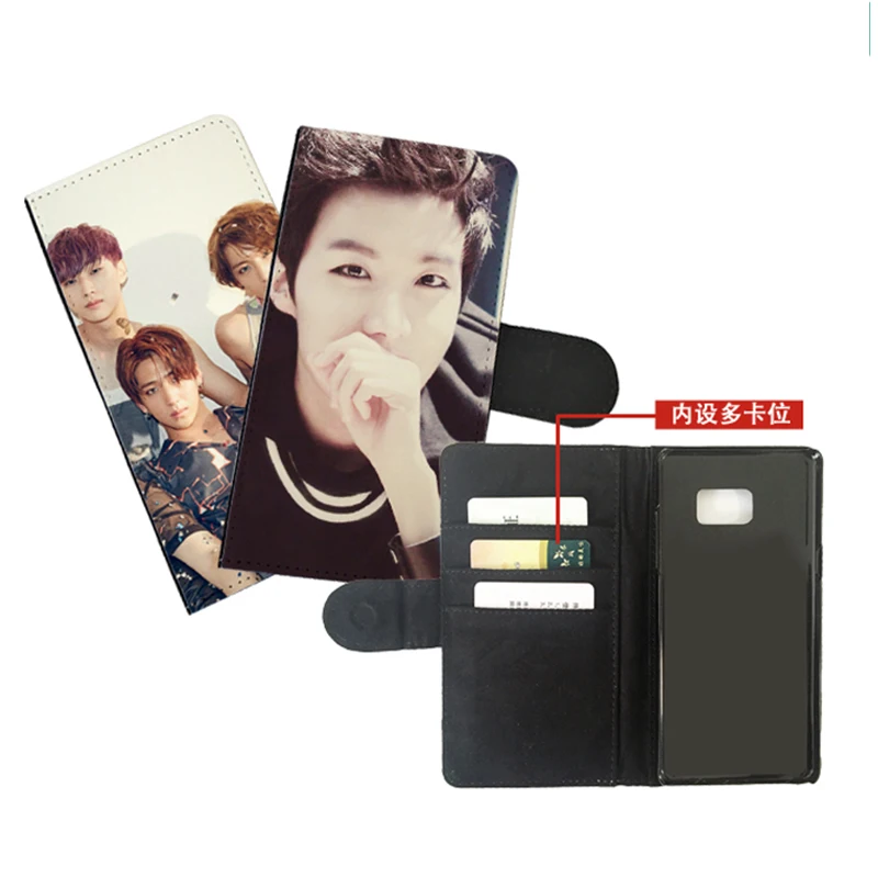 Custom design Leather flip wallet mobile phone cell case cover personalized for samsung galaxy note 2 3 4 5 7 8 9 10 plus