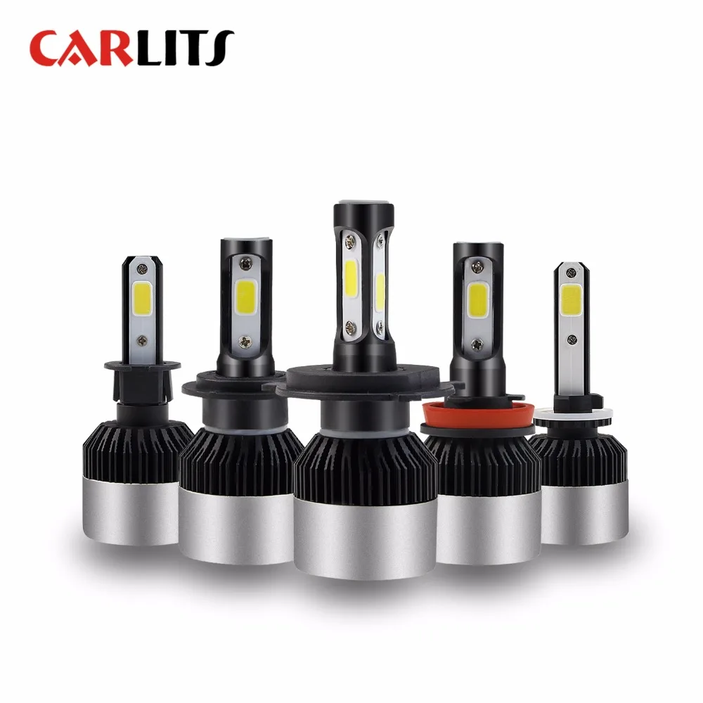 

CARLITS H4 H7 LED 72W Super Bright Car Headlight H1 H8 H9 H11 H3 9006 9007 9005 9003 HB2 HB3 Led Light 12V 6500K 2pcs