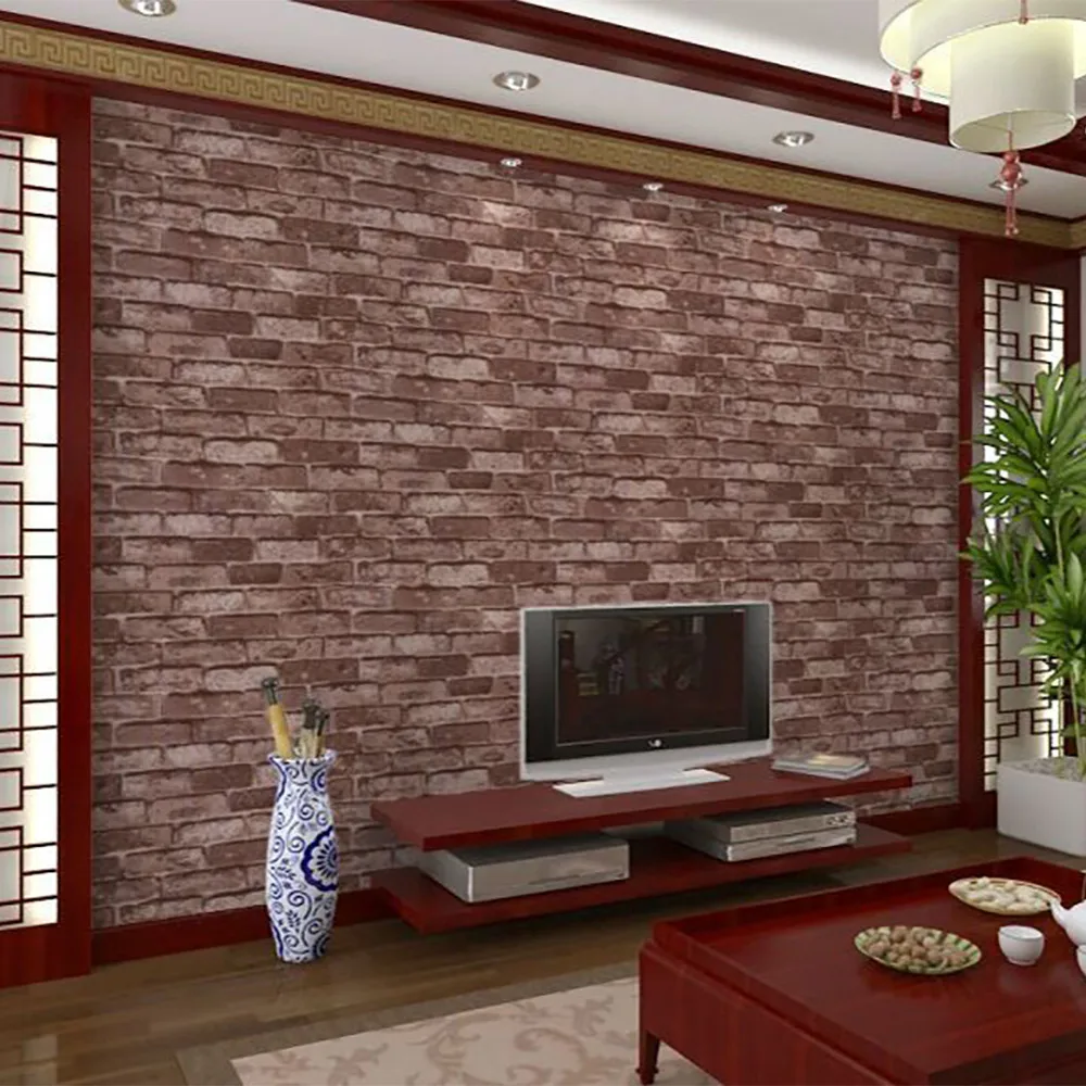 Buy 3D Brick Stone Rustic Effect Self adhesive Wall Sticker Home Decor Decal