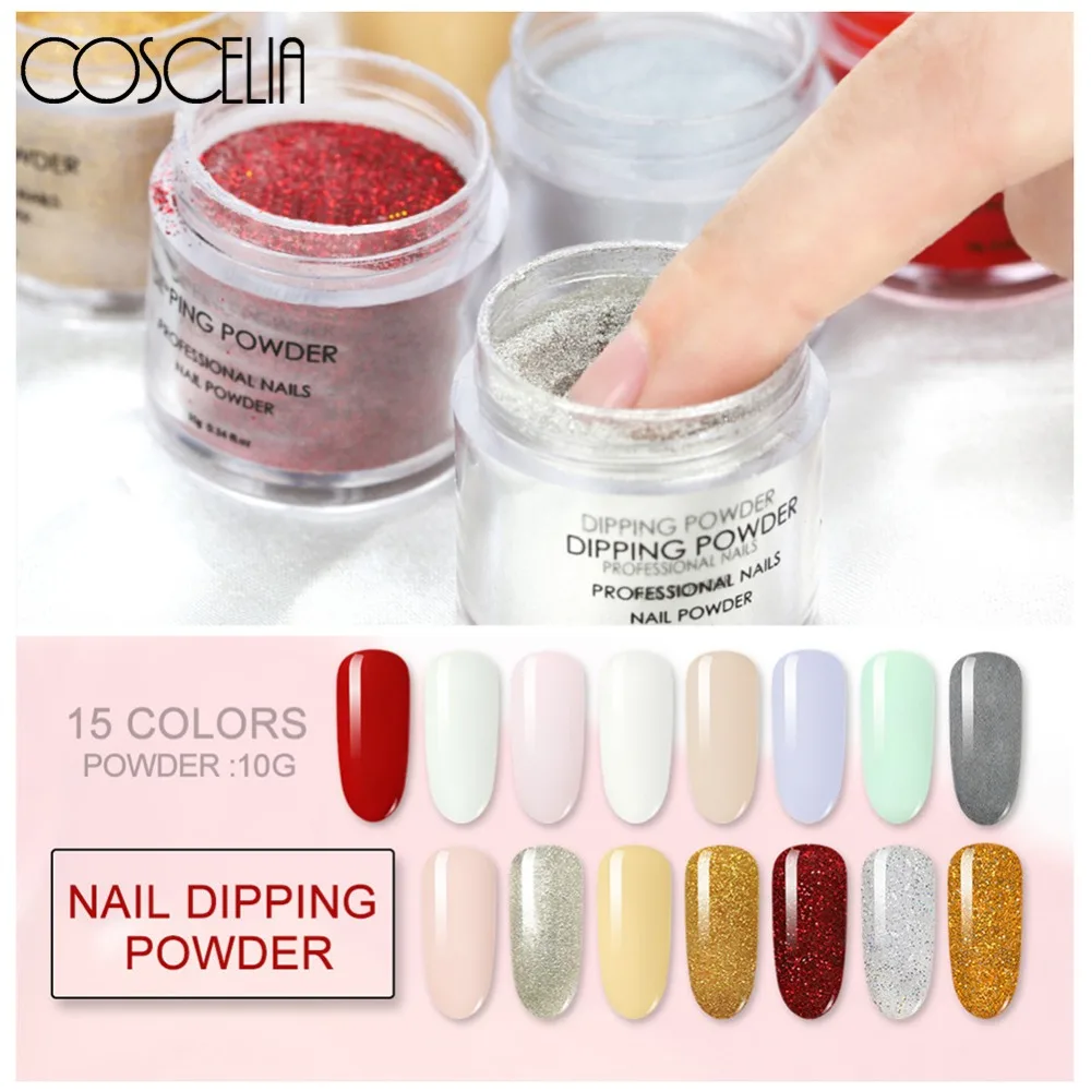 Glitter Dipping Powders For Nail Gradient French Natural Dry