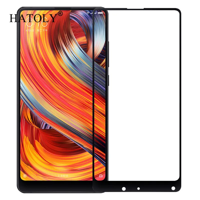

2PCS Full Coverage Glass for Xiaomi Mi Mix 2 Tempered Glass For Xiaomi Mi Mix 2 Screen Protector Protective Phone Glass Mi Mix 2