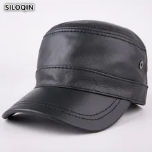 SILOQIN Men's Cap Genuine Leather Brand Cowhide Warm Baseball Caps For Men 2019 Autumn Winter New Style Adjustable Size Army Hat SILOQIN Men's Cap Genuine Leather Brand Cowhide Warm Baseball Caps For Men 2019 Autumn Winter New Style Adjustable Size Army Hat