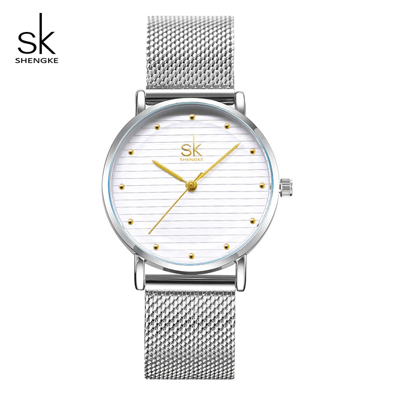 Shengke женские часы из нержавеющей стали женские наручные часы Reloj Mujer 2019 sk лучшие брендовые Роскошные повседневные модные часы для женщин