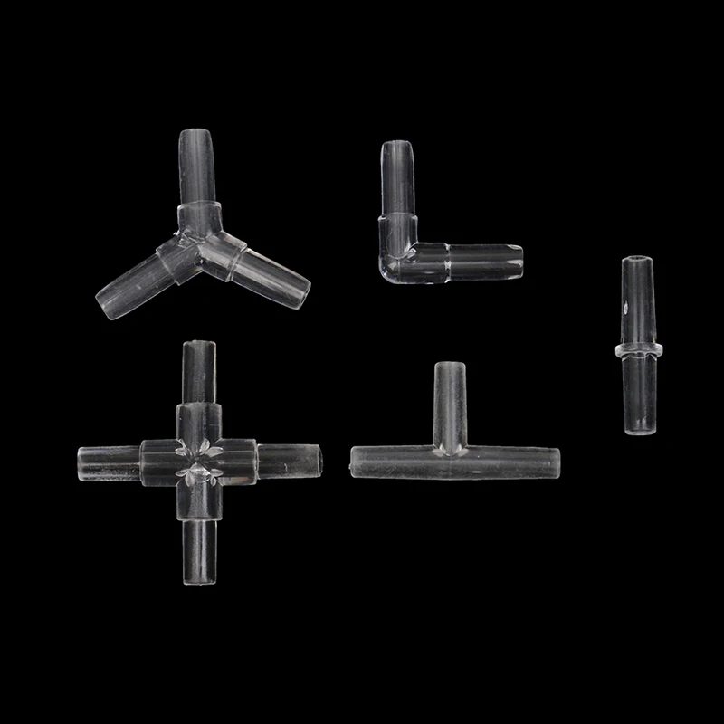 

Useful 10pcs Transparant Plastic 4mm Airline Air Tubing Clear Elbow Tube Connector Valve Aquarium Accessories