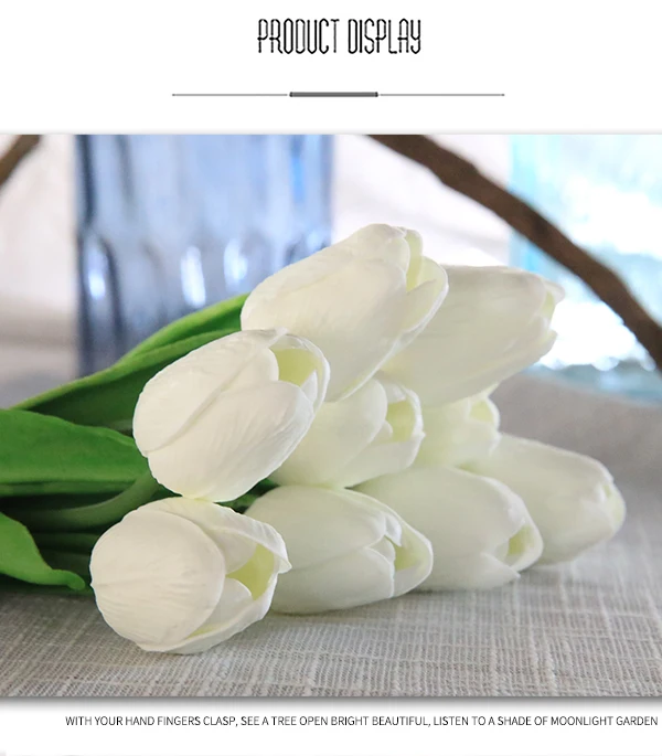 Luyue 31 шт. Искусственные цветы тюльпаны Свадебные украшения Искусственный букет невесты Настоящее прикосновение поддельные цветы дома украшения сада