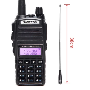 

Baofeng UV-82 Plus vhf/uhf 10km Long Range 8W Powerful Walkie Talkie Portable CB Transceiver two way Radio UV82+NA-771 Antenna