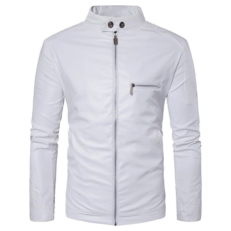 Men Leather Jackets Jackets and Coats Men's Casual Fit Men's Leather Jacket Imitation Leather Coat