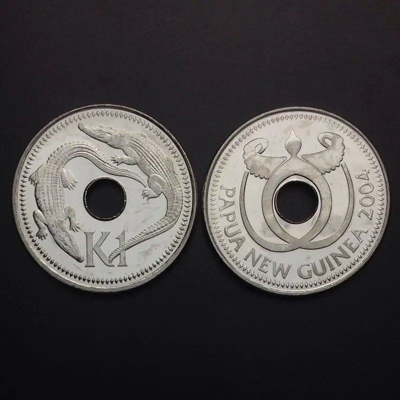 Оригинальная коллекция монет 1 Kina 1996 2004 KM #6/6a One Coin UNC|Безвалютные монеты| |