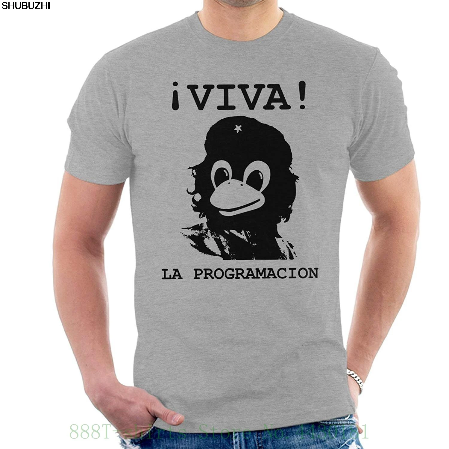 

Viva Programming Tux Linux Che Guevara Men's T Shirt Shirts Summer Short Sleeve Novelty sbz1065