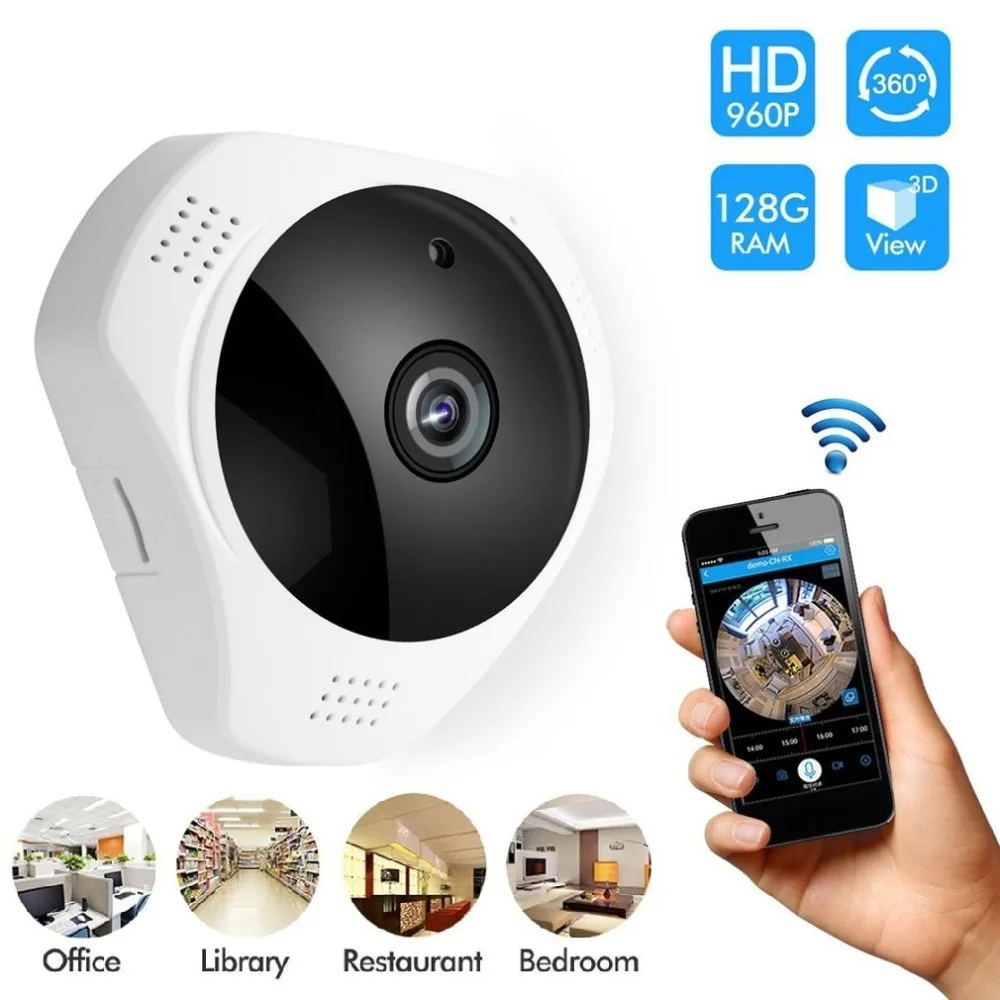 

812G-S 360 Degree Panoramic Wireless IP Camera Motion Detection Night Vision Indoor Outdoor Security System for Baby Pet Elder