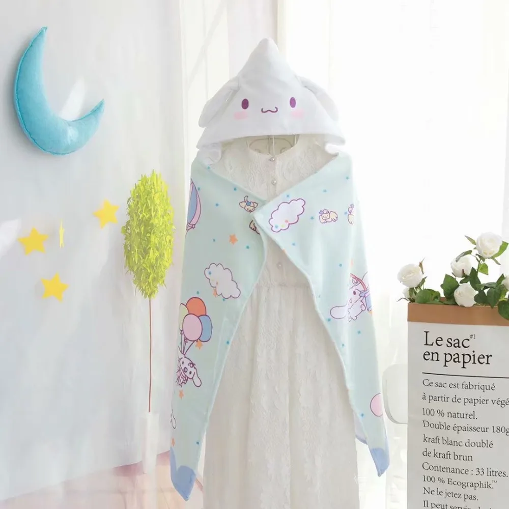 1 шт. мультфильм cinnamoroll банное полотенце с капюшоном для детей Детские грустное