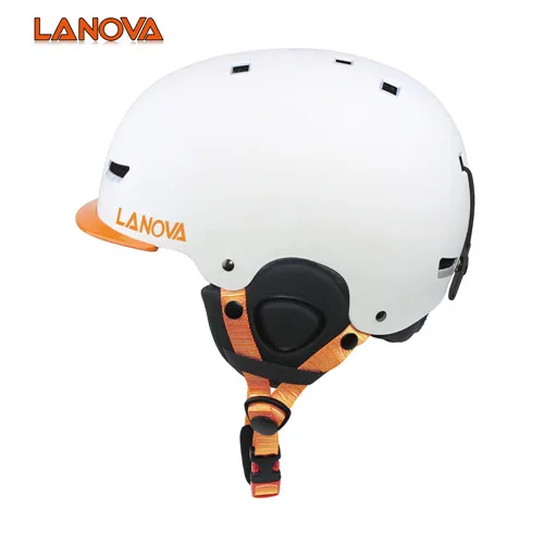 LANOVA бренд Профессиональный лыжный шлем для взрослых Лыжный спорт шлем человек Катание на коньках/скейтборд шлем многоцветные снежные спортивные шлемы 3 размера - Цвет: White