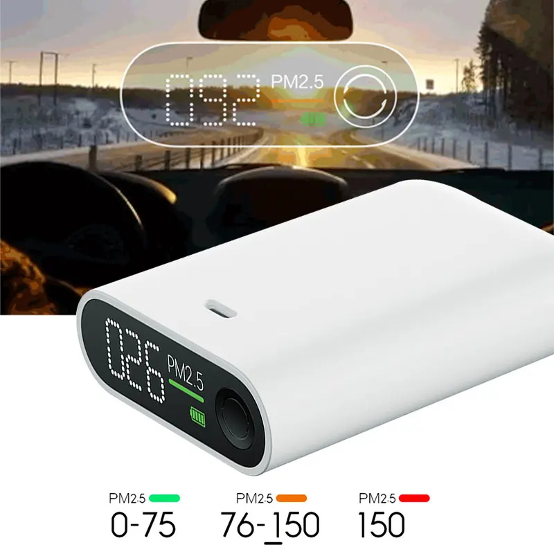 

Smog Measuring Instrument PM2.5 Air Detector Gas Detection 3W White Household Smart Monitor ABS Practical