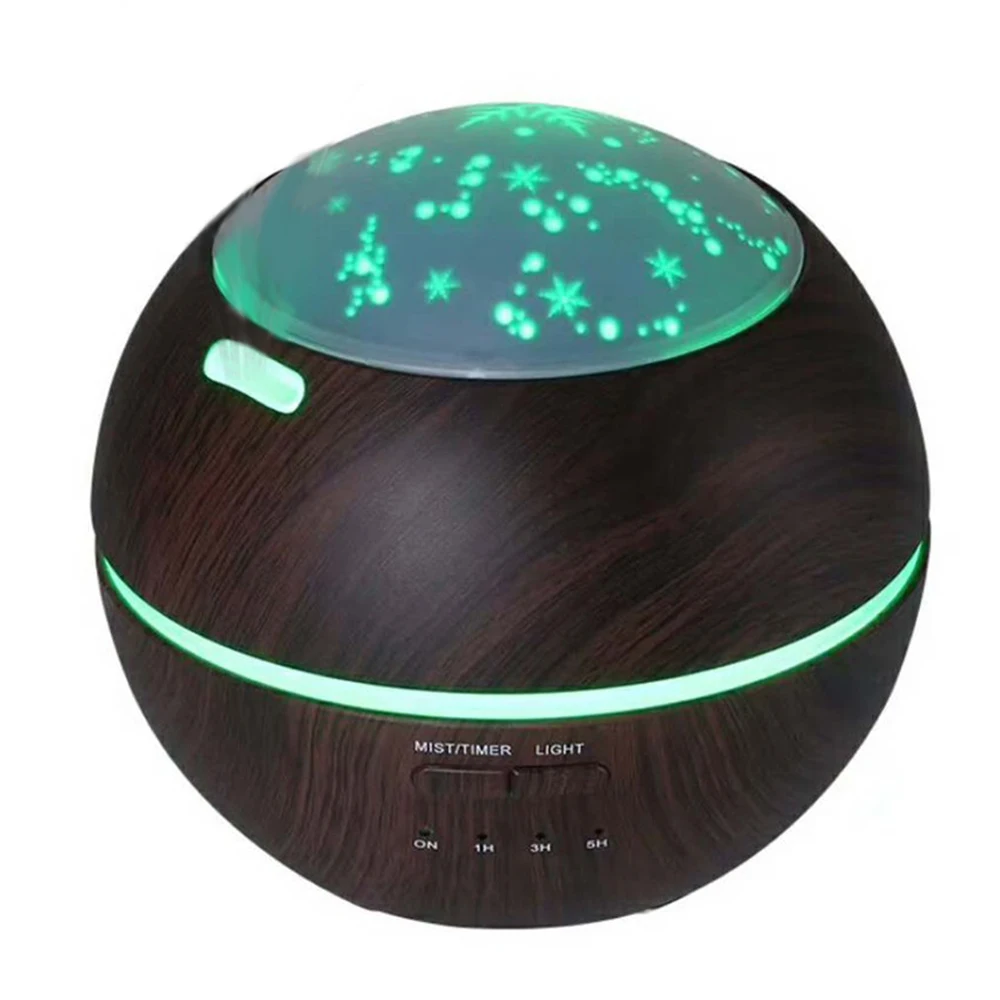 

150ml Aromatherapy Essential Oil Diffuser, Ultrasonic Humidifier with Wood Grain, Cool Mist and Colorful Projection, for Offic