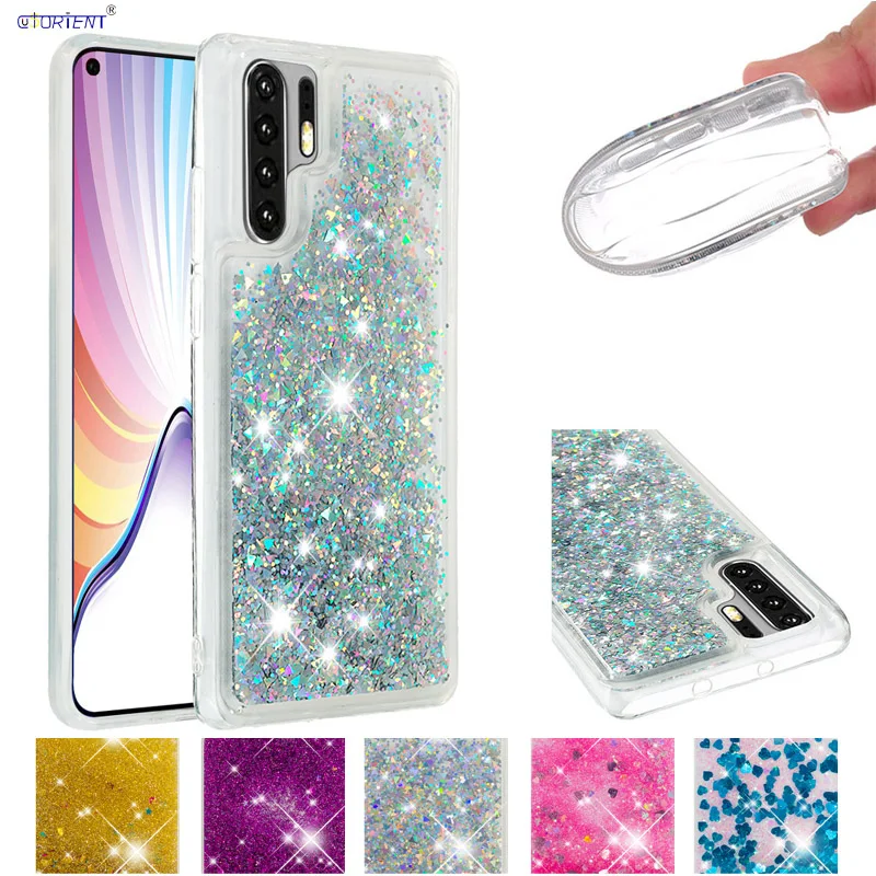 

HUAWEI P30 Pro Silicone Full Cover for Huawei P30pro VOG-L29 VOG-L09 Glitter Bling Liquid Quicksand Phone Case VOG L29 L09 Funda