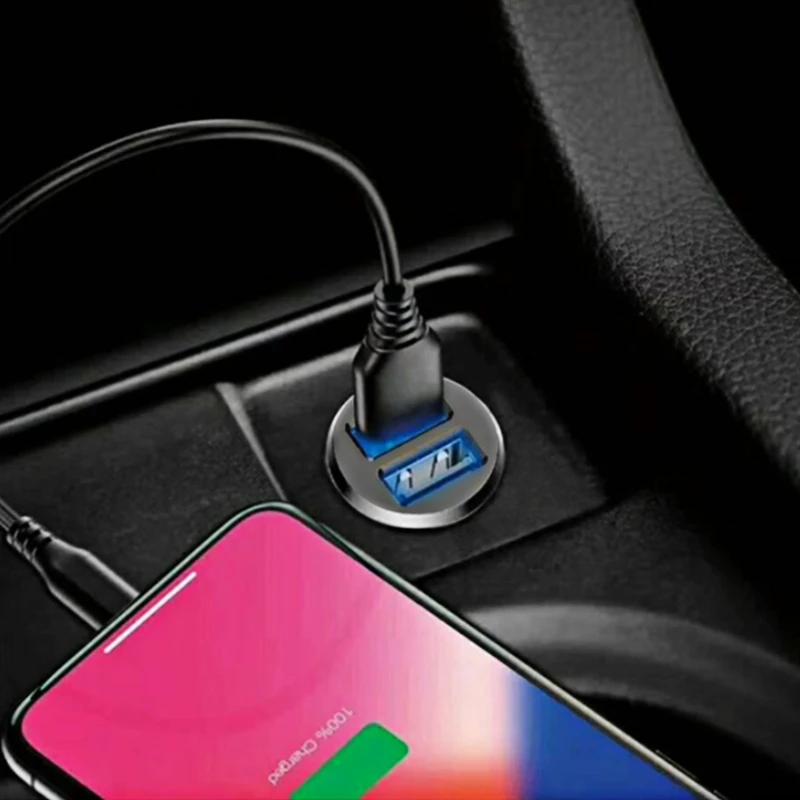 5v 3.1A Mobile Phone Car USB Charger Adapter Cigarette Lighter Charging Power Socket Dual USB Charger 12v 24v For Vehicle