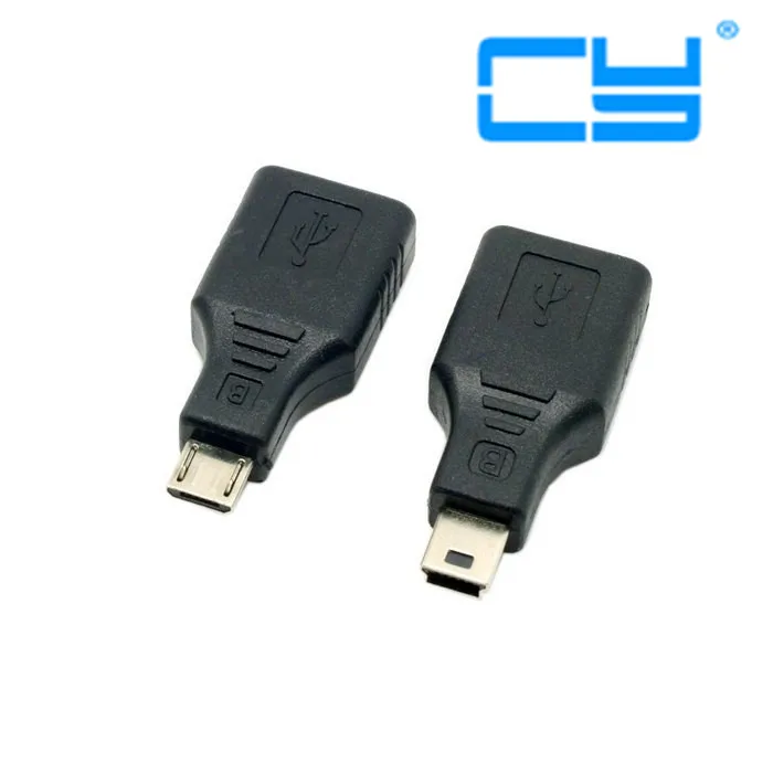 

Micro USB 2.0 & Mini USB 2.0 to USB 2.0 Female OTG Host Adapter for Tablet Connected Flash Disk Mouse