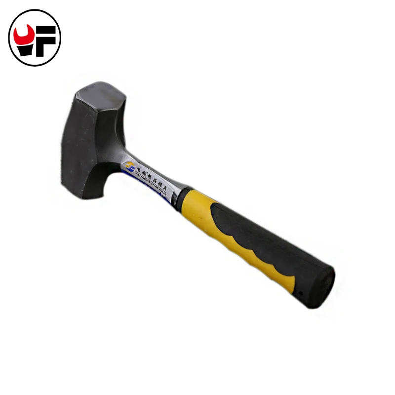 Дешевый 2LB высокое качество Bushhammer Металлообработка ногтей молоток полезный Отдых на природе инструмент резиновой ручкой против скольжения молоток...