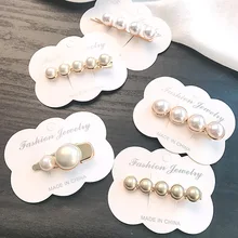 1 шт. заколки для девочек Новая креативная булавка с имитацией жемчуга Женская BB боковая заколка для волос головной убор G0404