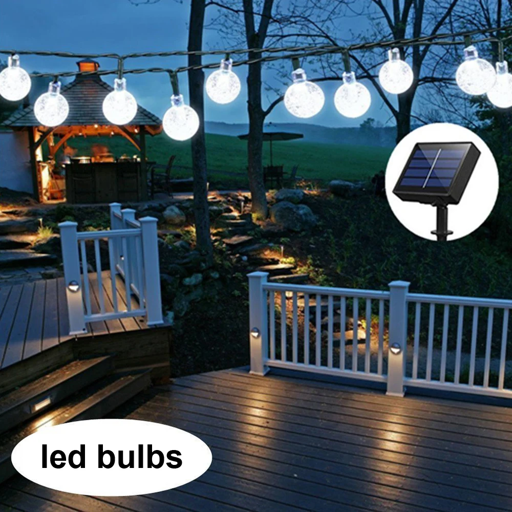 

Solar LED Crystal Stick Fairy String Light 12M Waterproof strip Lights Christmas Wedding Garland Garden Tree Outdoor Decoration