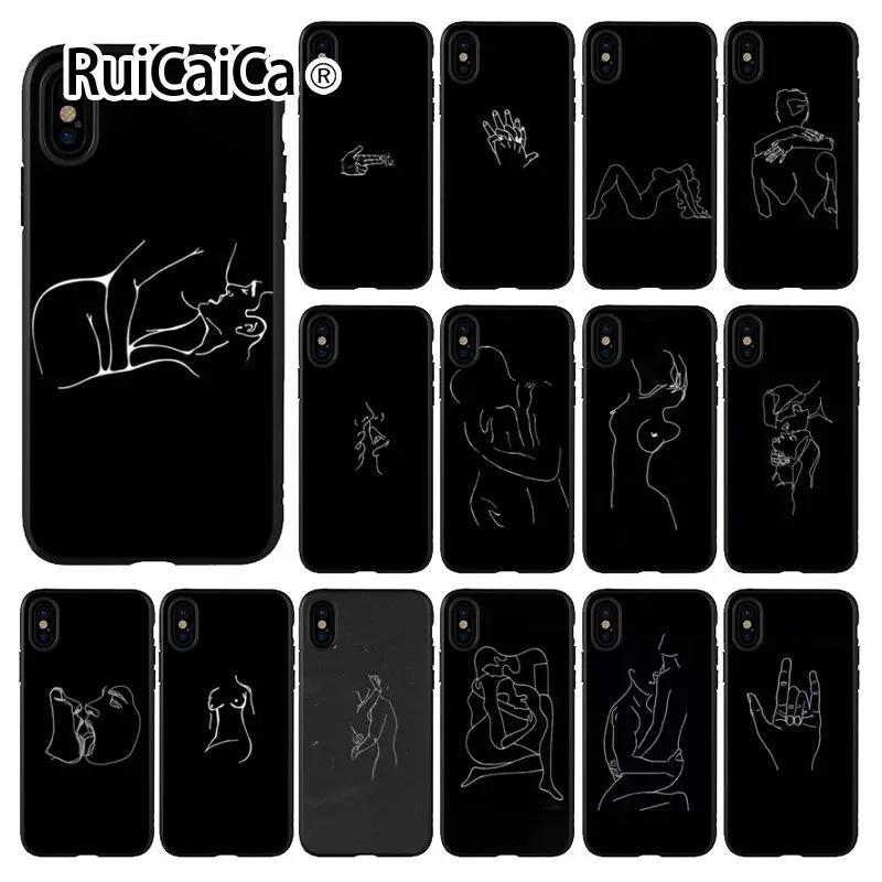 Ruicaica минималистичный стиль серии линий клиента чехол для телефона для Apple iPhone 8 7 6 6S Plus X XS MAX 5 5S SE XR Чехол для мобильного телефона s