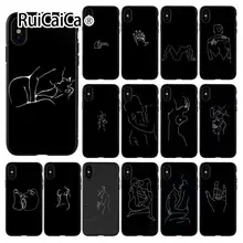 Ruicaica минималистичный стиль серии линий клиента чехол для телефона для Apple iPhone 8 7 6 6S Plus X XS MAX 5 5S SE XR Чехол для мобильного телефона s