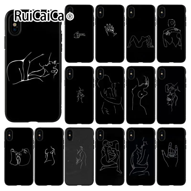 Чехол для телефона Ruicaica в минималистском стиле Apple iPhone 8 7 6 6S Plus X XS MAX 5 5S SE