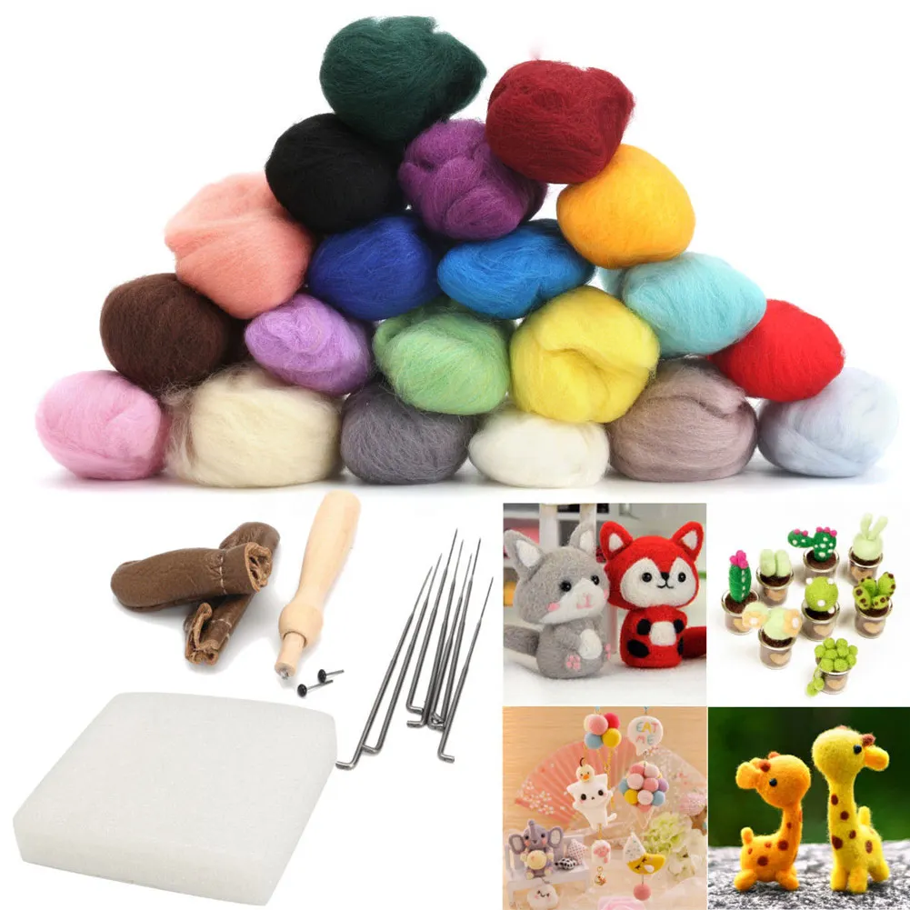 Buy Needle Felting Mat Starter Tool 1 Set 20 Colors