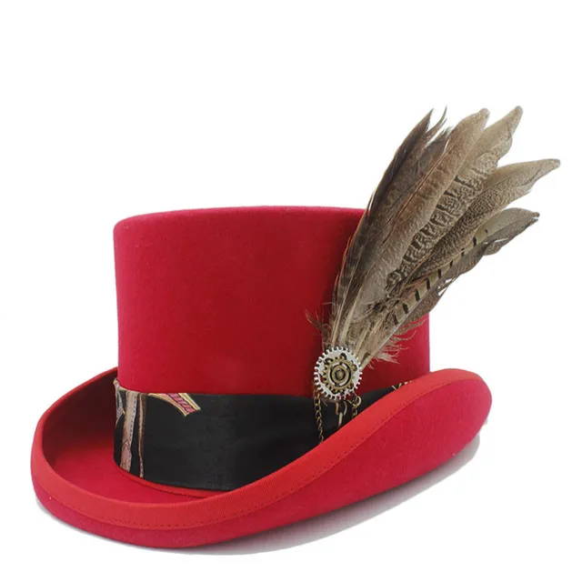 Handmade Leather Wool Fedoras Hat 