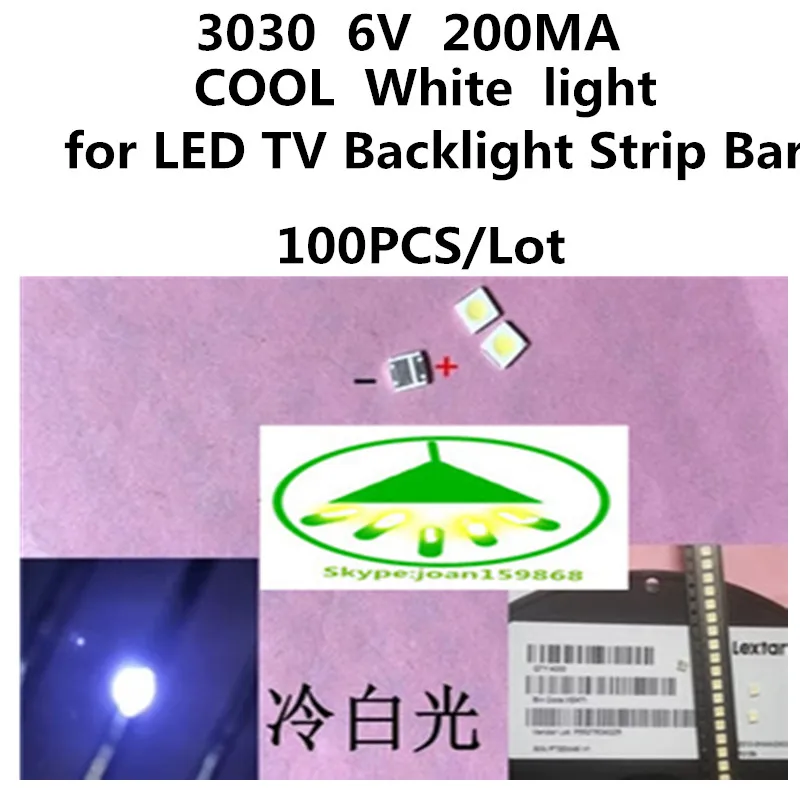 200pcs/lot For Lg Led Tv Backlight 3030 6v Kit Electronique Led Led For