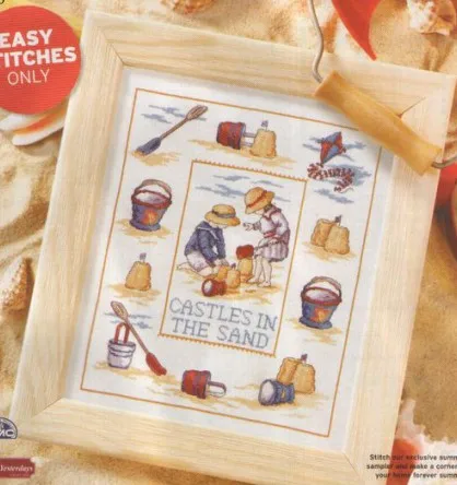 

CASTLES IN THE SAND DIY Craft Stich Cross Stitch Package Cotton Fabric Needlework Embroidery Crafts Counted Cross-Stitching Kit
