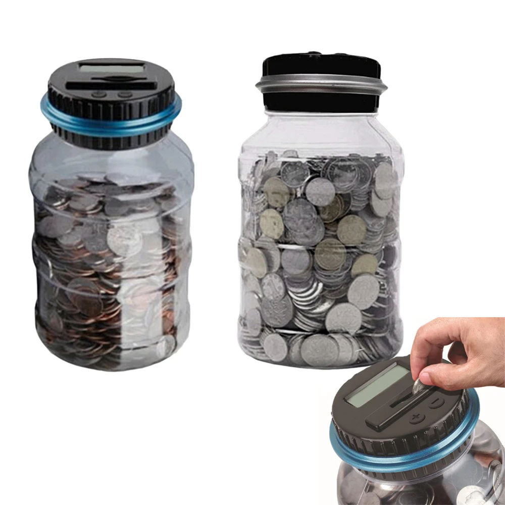Piggy Bank Counter Coin font b Electronic b font Digital LCD Counting Coin Money Saving Box