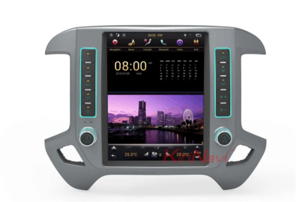 KiriNavi 12,1 ''1 Din Android 8,1 автомобильный Радио gps навигация для Chevrolet Silverado GMC автомобильный Dvd мультимедийный плеер WIFi