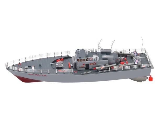 RC Boat 1:115 Scale Torpedo Boat Model Warship High Power Simulation Guided Missile Destroyer Led Light Electronic Toys Hobby
