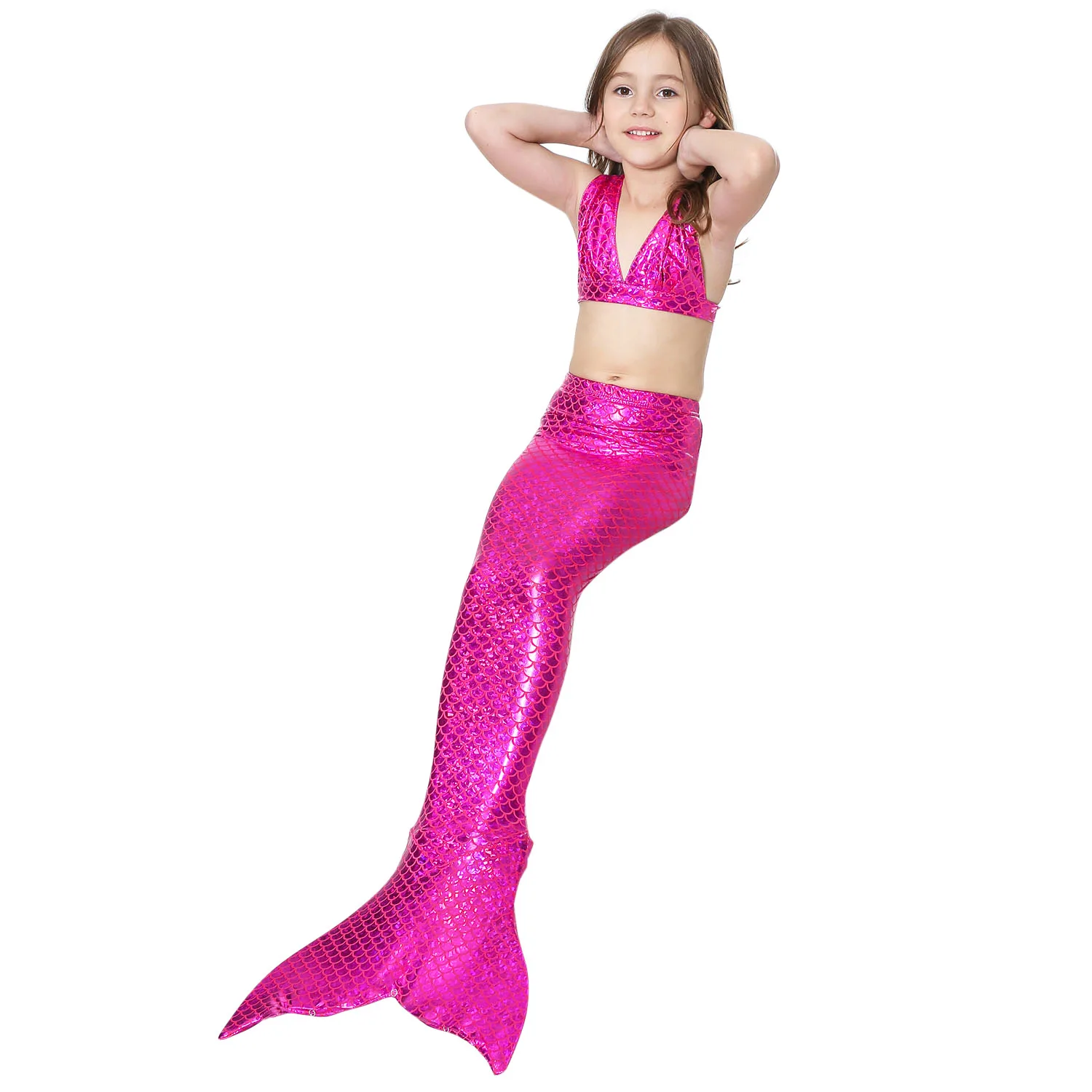 Детский купальный костюм с хвостом русалки для девочек, купальный костюм-бикини, купальный костюм с хвостом русалки для костюмированной вечеринки