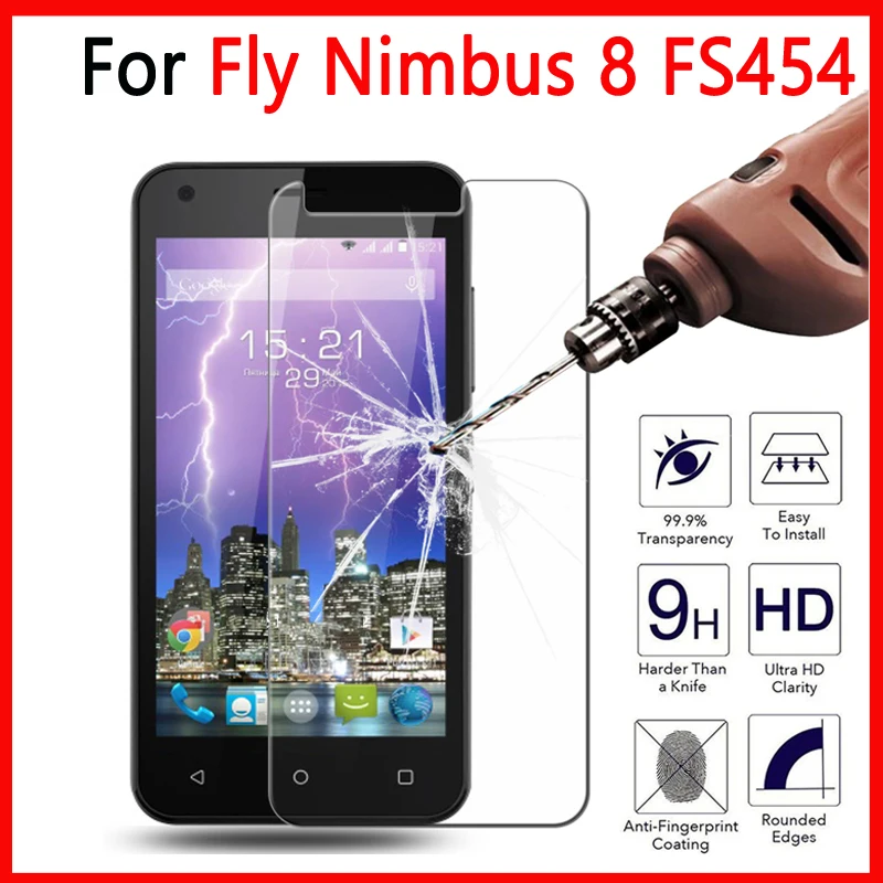 9 H 2.5D для Fly Nimbus 8 FS454 Закаленное стекло-экран протектор для Fly Nimbus 8 FS 454 Защитная Противоударная пленка