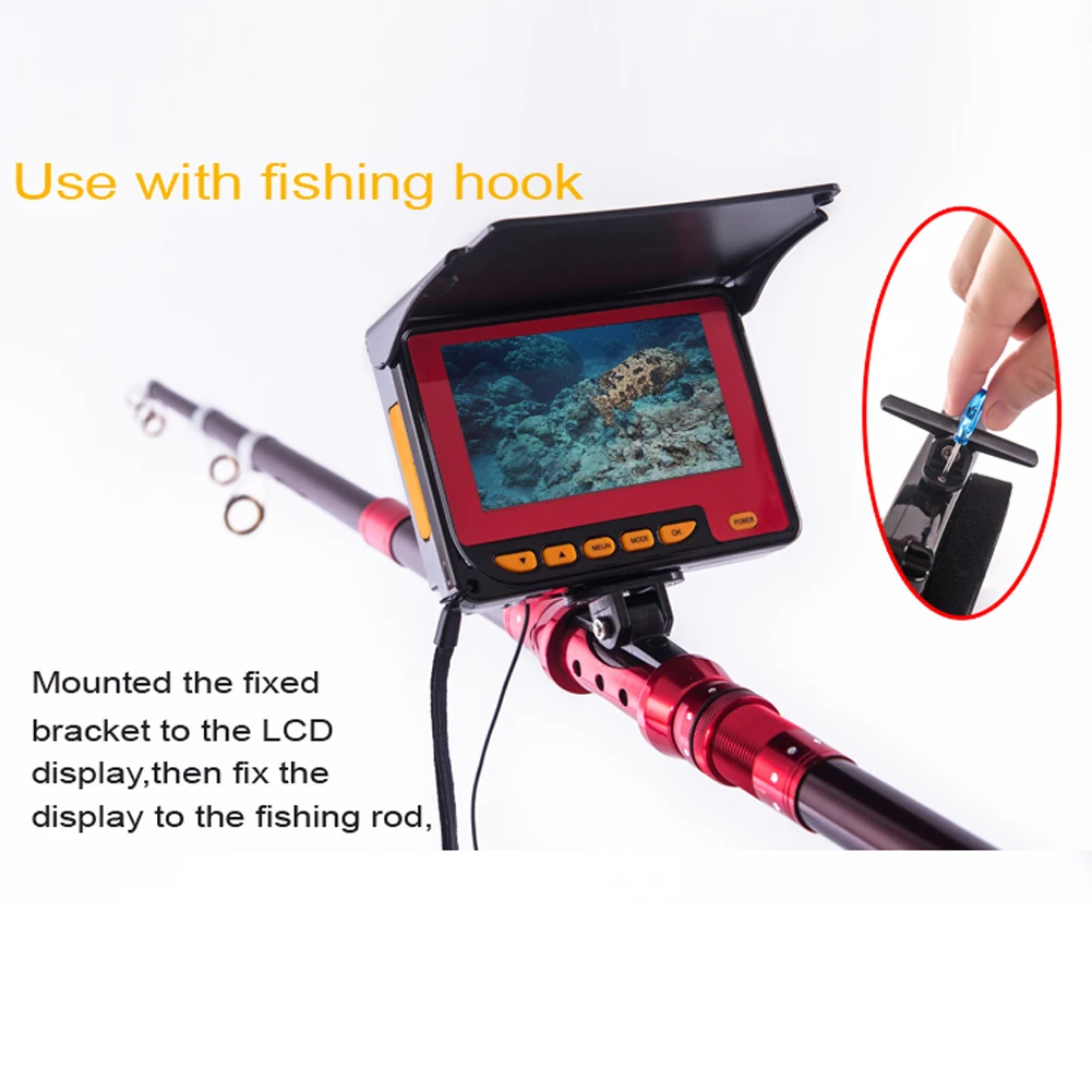 

20M Professional Fish Finder Underwater Fishing Video Camera Monitor 150 Degree Angle 4.3 Inch LCD Monitor With 20M Cable New