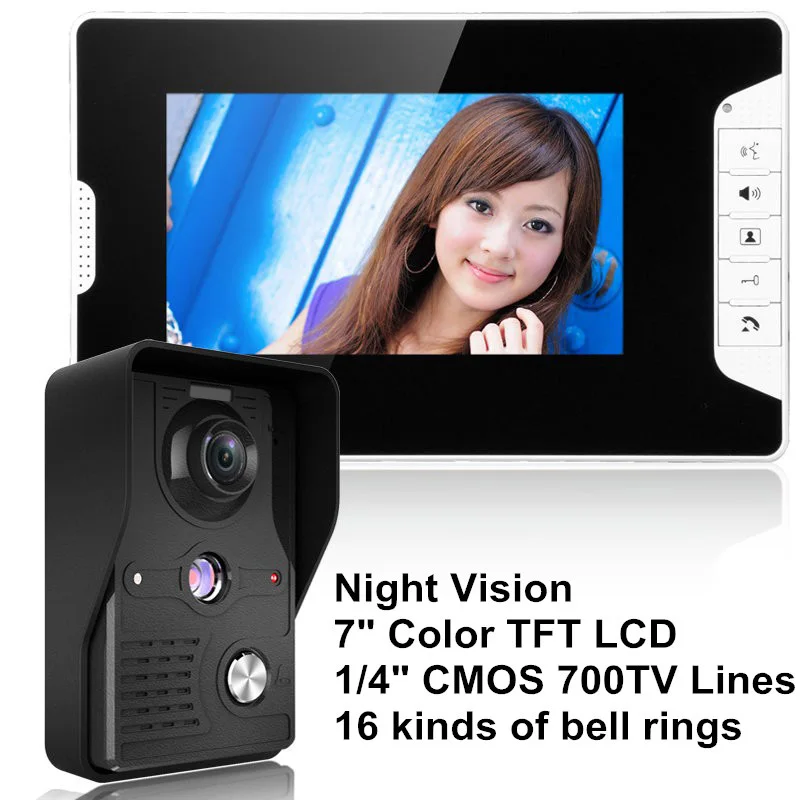 bilder für DBPOWER 7 "LCD Video-türsprech Video Intercom Türklingel Home Security IR Kamera Monitor Mit Nachtsicht Videoportero bilder für DBPOWER 7 "LCD Video-türsprech Video Intercom Türklingel Home Security IR Kamera Monitor Mit Nachtsicht Videoportero